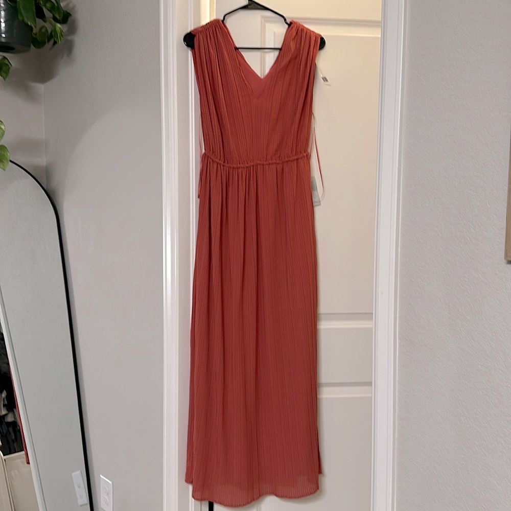 NWT, Nordstrom- Astra The Label red-orange midi/maxi dress. Small/med petite